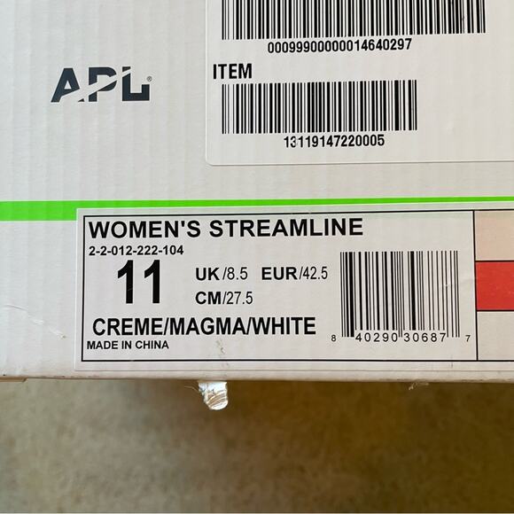 Athletic Propulsion Labs Steamline Crème/Magma/White Sneakers New Size 11 - Picture 8 of 11